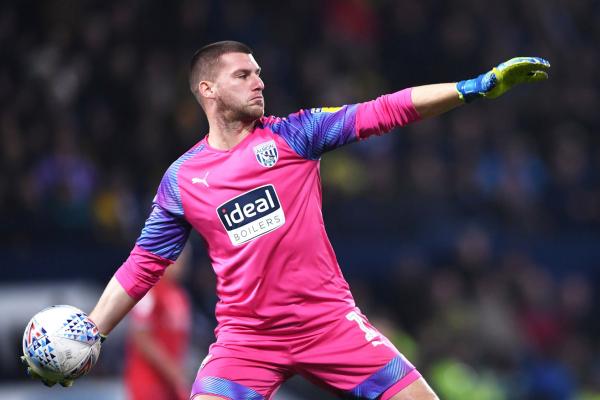 แมนยูล่าแซม จอห์นสโตนผู้รักษาประตูของเวสต์บรอมมิช อัลเบียน